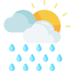 Cloudy, Light Rain
