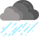 Cloudy, Moderate to Heavy Rain